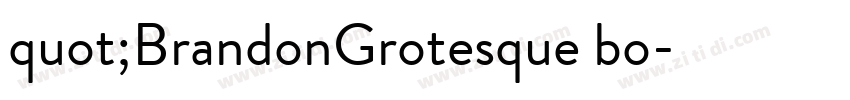 quot;BrandonGrotesque bo字体转换